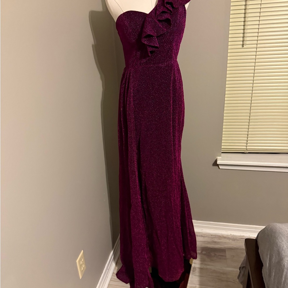 Elegant Purple Sparkle Gown